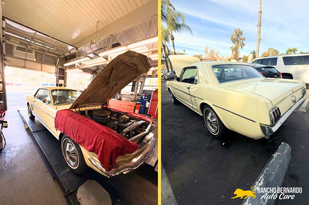Mechanical Fuel Pump Replacement & Manifold Gasket Repair for a 60s Ford Mustang in Rancho Bernardo, CA (1)