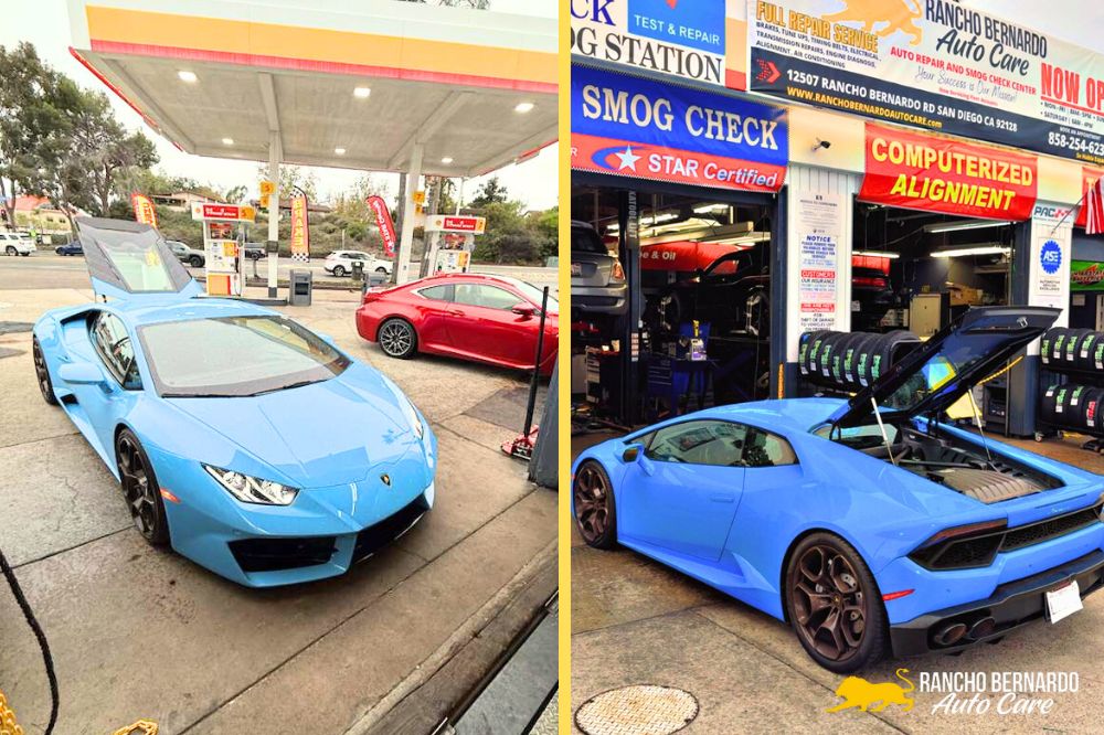 Smog Check for a Lamborghini Huracán in Rancho Bernardo, CA (1)
